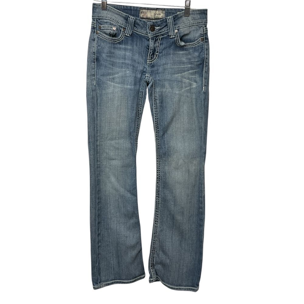 BKE Women's Denim Stella Bootcut Jeans Size 27R Blue Low Rise